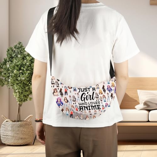 LEVLO Anime Fans Crossbody Bag Anime Lover Gift Just A Girl Who Really Loves Anime Shoulder Bag Cartoon Anime Merch3