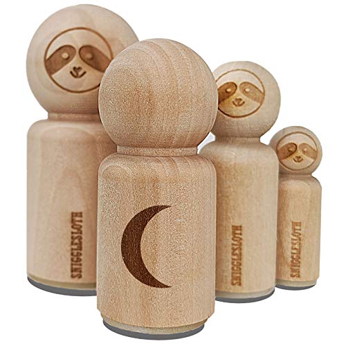 Moon Partial Rubber Stamp for Stamping Crafting Planners - 1 Inch Medium