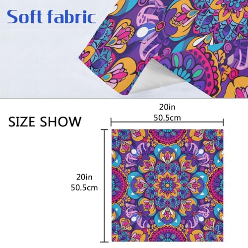 Servilletas de tela multicolor pack x6 20x20 pulg miniatura 6