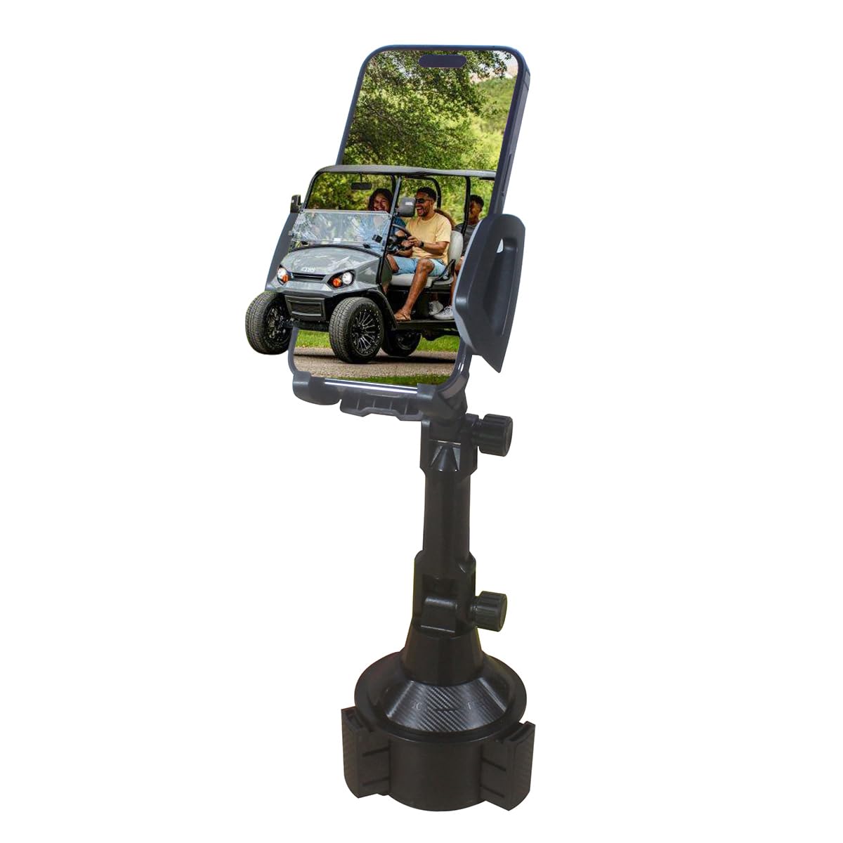 HKOOGolf Cart Phone Holder, Universal Golf Cart Cup Holder Phone Mount for All 4.7-6.8" Cell Phones, Fit EZGO Club Car Yamaha