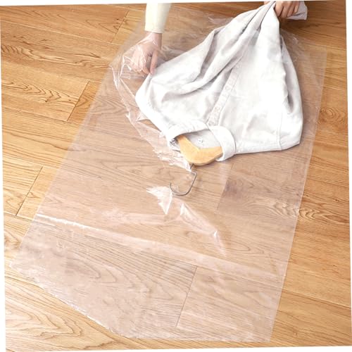 50pcs Plastic Garment Bags for Clothing Storage Disposable Dry Cleaning Covers Waterproof Suit Bags for Closet Organization for Travel and Moving4