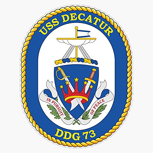 HOF Trading USS Decatur Ddg-73 Vinyl Sticker Waterproof Decal Laptop Wall Window Bumper Sticker 5