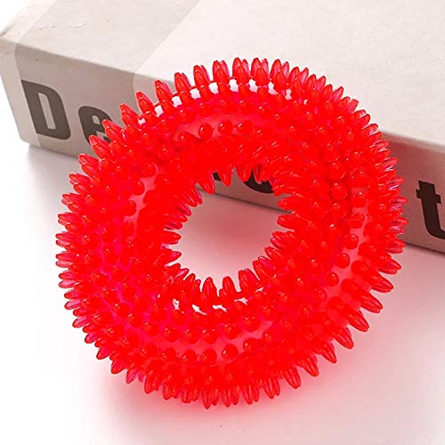 PnM Pet Dog Spike Chew Rim Toy Chew Toy for Dogs & Puppies - Pink