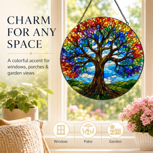 Puzzle acrílico Tree of Life colgante para ventana, 83 piezas, 7.8 pulgadas miniatura 5