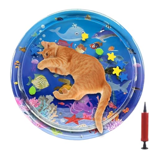 Tapis de jeu à eau pour chat , tapis sensoriel et interactif pliable
