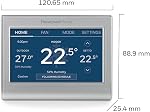 Thermostat intelligent couleur Wi-Fi Honeywell Home RTH9585WF, programmable sur 7 jours, écran tactile, Energy Star, prêt pour Alexa, nécessite un fil C, non compatible avec le chauffage à tension de ligne, Argent