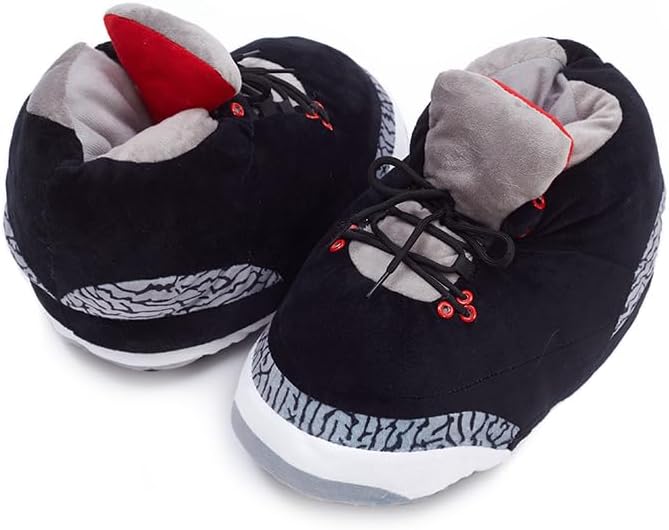 EXIGENT Extra Bottom Cushion Sneaker Slippers Kicks Shoes Adult | Men and Women | One Size Fits Most Christmas Summer Black - Image 5