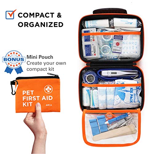 ARCA PET Cat & Dog First Aid Kit Home Office Travel Car Emergency Kit Pet Travel Kit – 100 Pieces with Emergency Collar… - Image 4