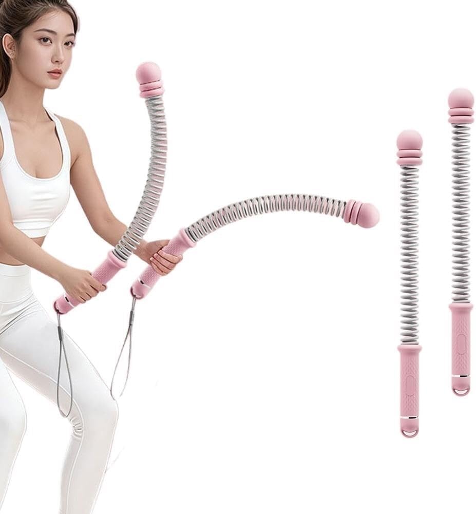 Cordless Ropeless Battle Ropes for Home Gym – Portable Weighted Workout Rope, Cardio & Strength Training, Low-Impact Full Body Exercise Equipment for Men Women, for Home Gym Office F0G1R-202(Pink)