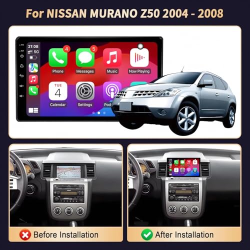Pantalla Carplay para Nissan Murano Z50: moderniza tu radio antigua con GPS y Bluetooth 2