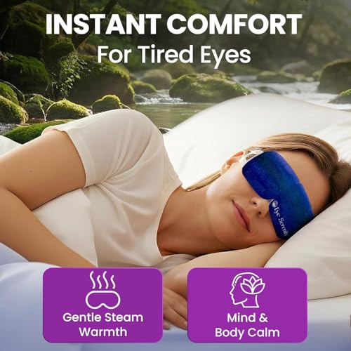 Image of Lure Essentials Steam Eye Mask, Heated Eye Mask, Self Heating Warm Compress for Dry Eyes, Fast Relief for Stye, Puffy Sensitive Eyes, Moist Heat, Relaxation Gifts for Women and Men - Variety