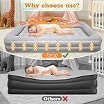 Air Mattress for Kids 4-7 Year Old:Toddler Travel Bed with Sides, Portable Children's Inflatable Beds with Smooth Plush Surfaces for Travel, Hotels, Camping and Grandparents' Homes Gary - Image 4