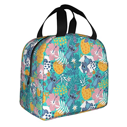 Cinungnm Tropical Pineapple Lunch Box Portable Lunch Bag Lnsulation Insulated Tote Bag Reusable For Office Picnic For Men Women #TOP7