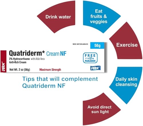 Miniatura 7 de NF Hidrocortisona extra fuerte al 1%, con aloe vera, sin parabenos, crema antipicazón, erupción cutánea, utilizada para diversas condiciones de la
