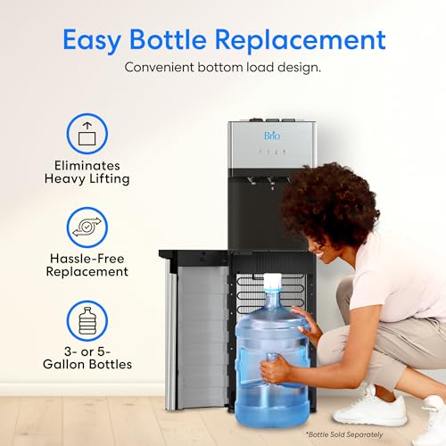 Brio Self Cleaning Bottom Loading Water Cooler Water Dispenser – Limited Edition - 3 Temperature Settings - Hot, Cold & Cool Water