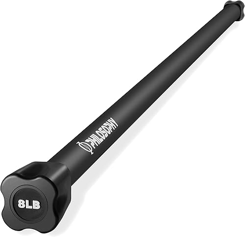 Philosophy Gym Barra con peso para entrenamiento - Barra de ejercicio aeróbico acolchada para tonificación corporal