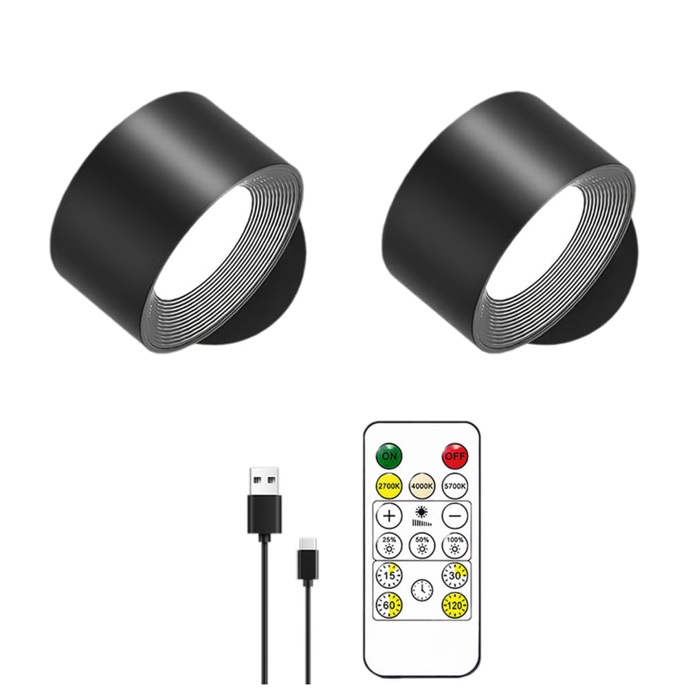 Luminaires muraux LED magnétiques dimmables 3 couleurs pour éclairage intérieur sans fil