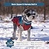 FUAMEY Dog Coat for Small Dogs,Waterproof Dog Winter Jacket with Harness Built in Puppy Cold Weather Coats Reflective Pet Vest with Zipper Warm Fleece Dogs Snowsuit Windproof Dark Blue S #5