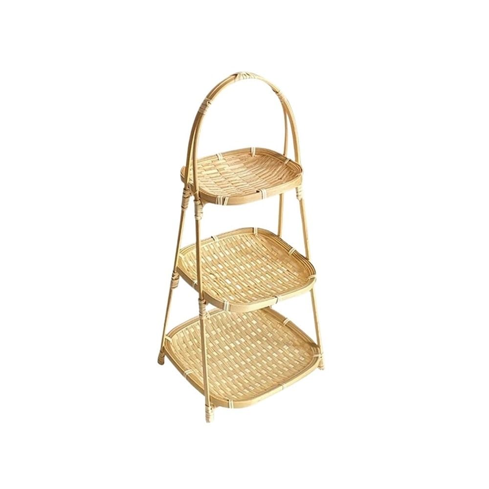 Cesta de frutas para cocina grande y organizador de almacenamiento tejido a mano
