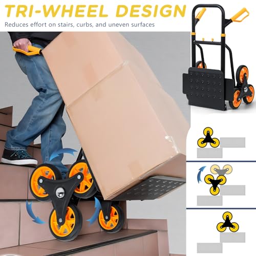 Carretilla para escaleras de acero reforzado 440 lb miniatura 7