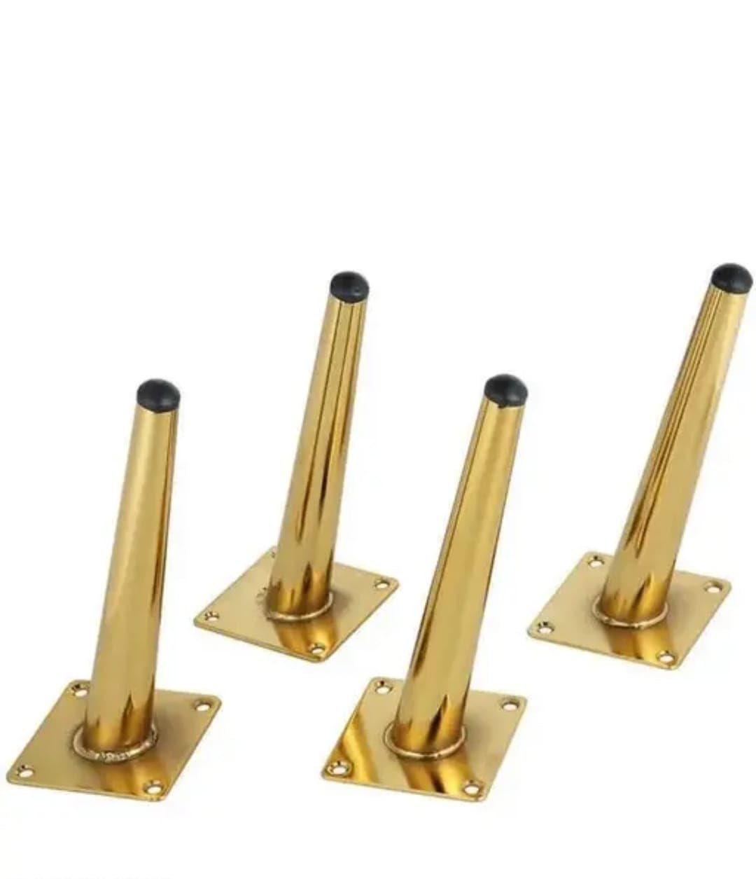 Steel Art Craft Sofa Hardware Leg 8 Inch / 20 cm Sofa Furniture Golden Glossy Finish Heavy Model Cone Shape Design Sofa Leg Set of 4 (Large)-image-49