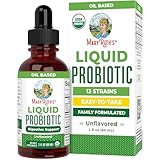 MARYRUTH'S Organics Liquid Probiotic for Ages 4+ | 2 Billion CFU | 13 Probiotic Strains | Gut Health & Digestive Support | Gas & Bloating Support | Vegan | Gluten Free | Travel-Friendly | 20 Servings