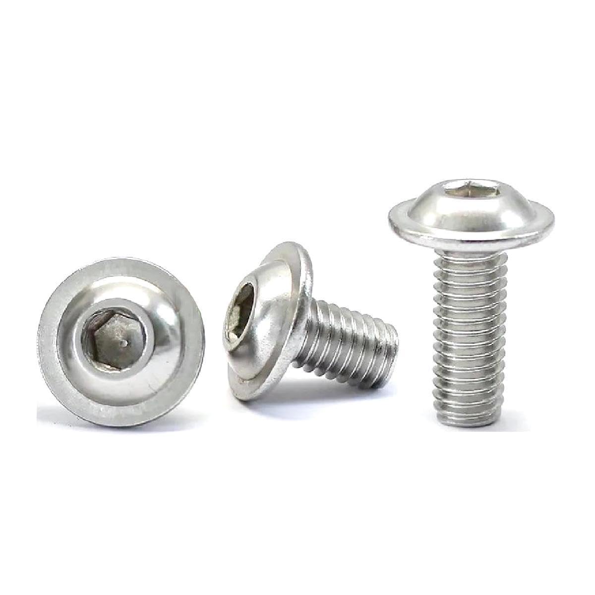 M3 M4 M5 M6 M8 Testa flangiata con bottone tondo a esagono incassato in acciaio inossidabile con bullone rondella 5 pezzi, 5 pezzi, M10x45mm