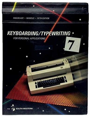 Keyboarding/Typewriting for Personal Applications