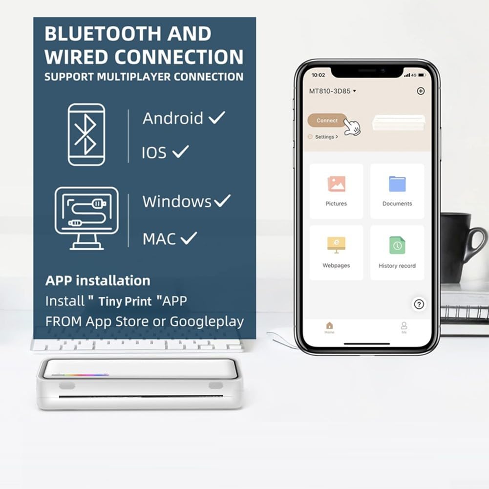 Imprimante mobile compacte pour format A4 pour bureau de voyage