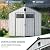 YITAHOME 8x10 FT Outdoor Storage Shed with Floor, Extra Thick Plastic Garden Shed for Bikes, Tools and Pool Supplies, Resin Storage Shed with Door, Window Insert & Vents for Patio Lawn Backyard, Gray