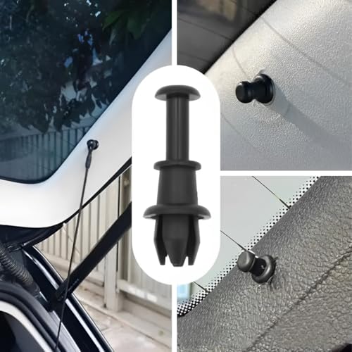 JEYORZY 6 Stück Auto Kofferraumabdeckung Clips, Hutablage Clips Hutablage Haltegurt Auto Kofferraumklammern, Hutablage String Clip Knopfhalter Kofferraum Hutablage Saiten Clips Haken Halter
