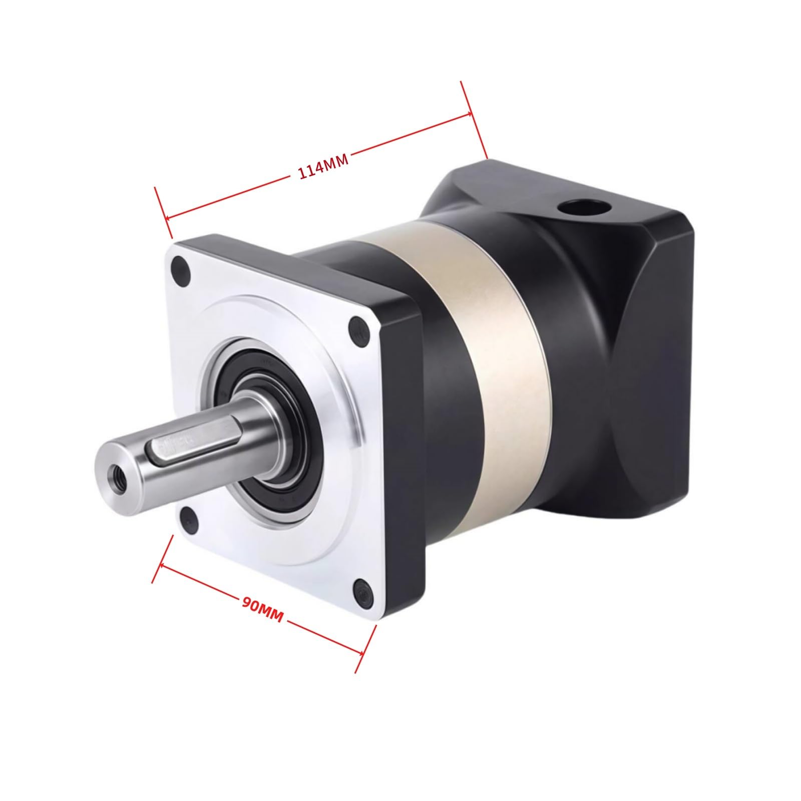 Riduttore di Velocità con Ingranaggi Planetari Testa Riduttore Rapporto 5:1 Precarico <= 7 arc-min per Albero di Entrata 19mm Motore Servo 80mm, Riduttore Planetario 3500RPM per Tornio CNC