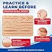 Suture Practice Kit for Suturing Training: Advanced 30 Piece Suture Kit with Large Pre-Cut Silicone Wound Suture Pad, Suturing Tools, 4 Types Threads & Storage Case - Medical Training Surgical Sutures