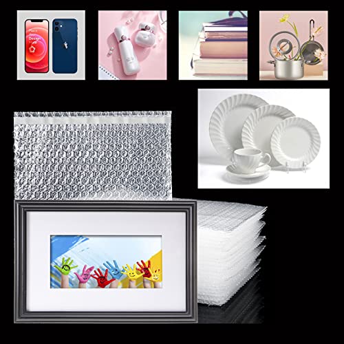 50Pcs Bubble Pouches Wrap Bags 6" X 10", Self-Seal Clear Bubble Out Bags Double Walled Moving Supplies Bubble Bags For Fragile Dishes China Plates, Bubble Pouch Bags For Shipping Storage Wrapping #TOP5