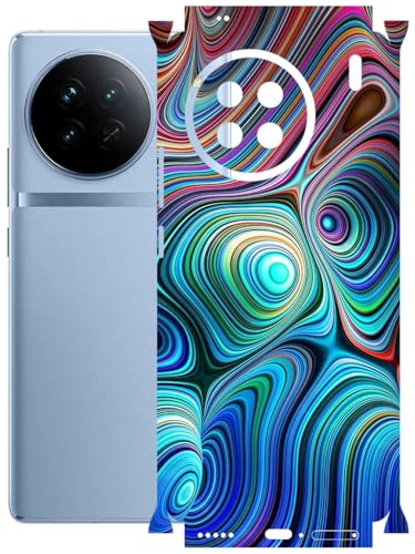 Image of AtOdds - Full Body Back Screen Guard Protector Film - Lamination Wrap Skin Sticker Compatible with VIVO X90 | Scratchproof Matte Finish (Water Paint)