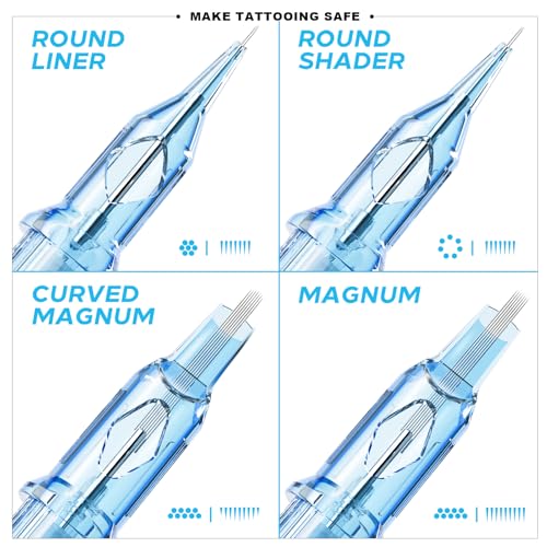 EMALLA ELIOT Tattoo Cartridges Nadeln 20 Stück #08 3RLL Runder Liner Nadeln Set Kartuschennadeln für Tattoo Pen Maschine Set