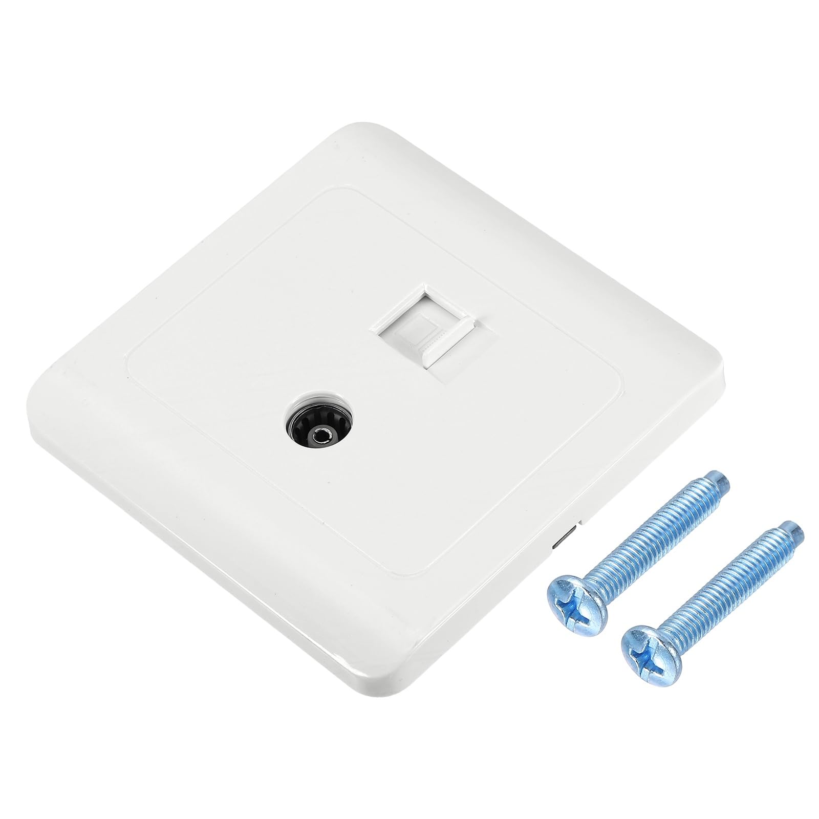 Toma de corriente RJ45 CAT6 de pared para cable Ethernet y antena de televisión coaxial 7