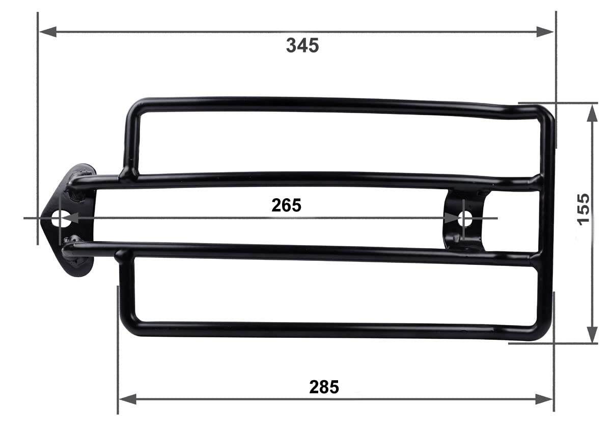 Gepäckträger schwarz kompatibel mit HD Dyna Street Bob 2006-2017 Wide Glide 2010-2017 Harley Davidson