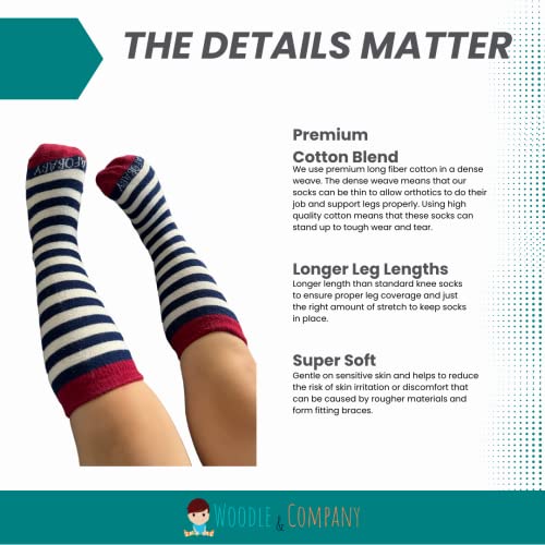 Socks, Knee High - LIMITED EDITION COLOR PACKS, Ideal for Pediatric AFOs, SMOs and Foot Braces2