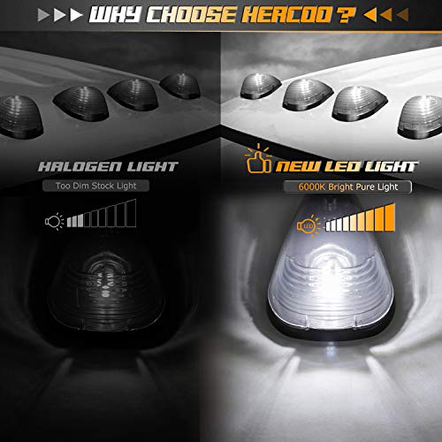 Smoke Roof Cab Marker Lights for F150-F550 Super Duty - Pack of 5