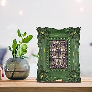 SIMON'S SHOP 4x6 Picture Frame Baroque Picture Frames 4x6 Shabby Chic Photo Frames in Moss Green SIMONS SHOP 4×6 Picture Frame Baroque Picture Frames 4×6 Shabby Chic Photo Frames in Moss Green
