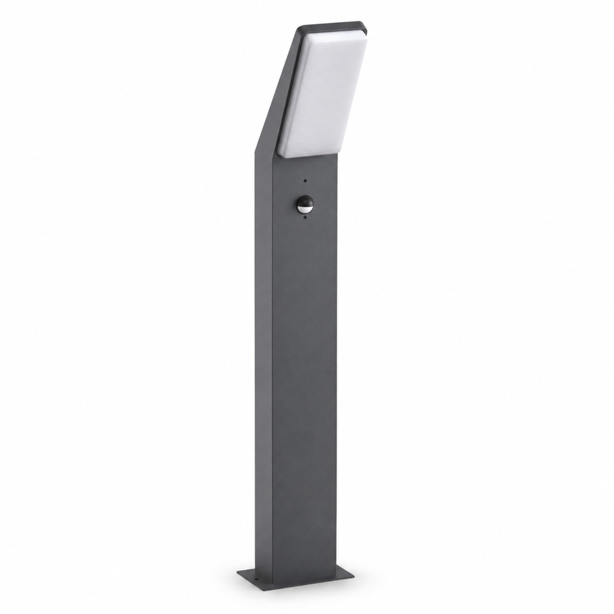 Maxkomfort EVA Wegeleuchte LED Anthrazit mit Bewegungsmelder - 12W Warmweiß IP65 Wetterfest 230V Aluminium Sensor Pollerleuchte & Standleuchte für Außen Garten Terrasse & Einfahrt