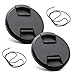 Produktbild Objektivdeckel für Nikon D5300 D3500 D850 D7500 Kamera mit AF-S DX 18-55 mm f/3.5-5.6G Objektiv, Fire Rock Objektivdeckel für Canon EOS 90D, Rebel T7 w/EF-M 55-200 mm 18-55 mm Objektiv, 2 Stück