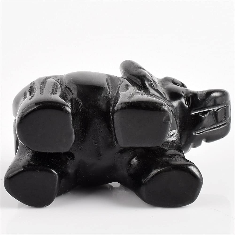 黒曜石の置物 - 自然な模様 Amazon.co.jp: Sairui 自然によって形成された 自然な黒の黒曜石の象の