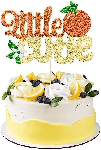 Gyufise 1 Pack Little Cutie Cake Topper Glitter