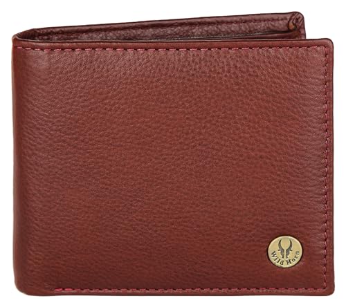 Image of WILDHORN RFID Protected Leather Wallet for Men,Brown