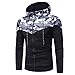riou Camouflage Sudadera con Capucha de Manga Larga para Hombre Chaqueta Deportiva Abrigo Hoodie Casual Bolsillo de Cremallera de Manga Larga con Ajuste Delgado