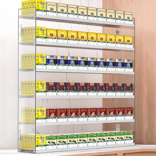 Présentoir à cigarettes en acrylique, présentoir à cigarettes, support mural pour poussoir automatique de cigarettes, présentoir à cigarettes de...