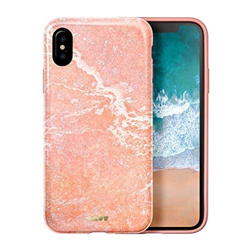 LAUT - HUEX Elements Case for iPhone X with Anti-scratch 360° Protection | Marble Pattern (Marble Pink)