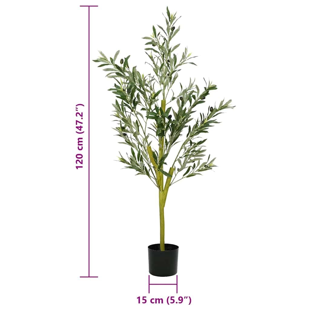 Sztuczna oliwka 120 cm z 450 liśćmi i doniczką, realistyczna roślina